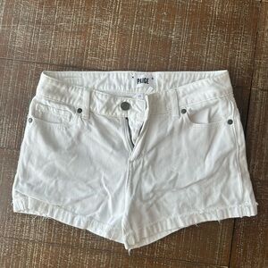 PAIGE Women's Cream Jean Shorts